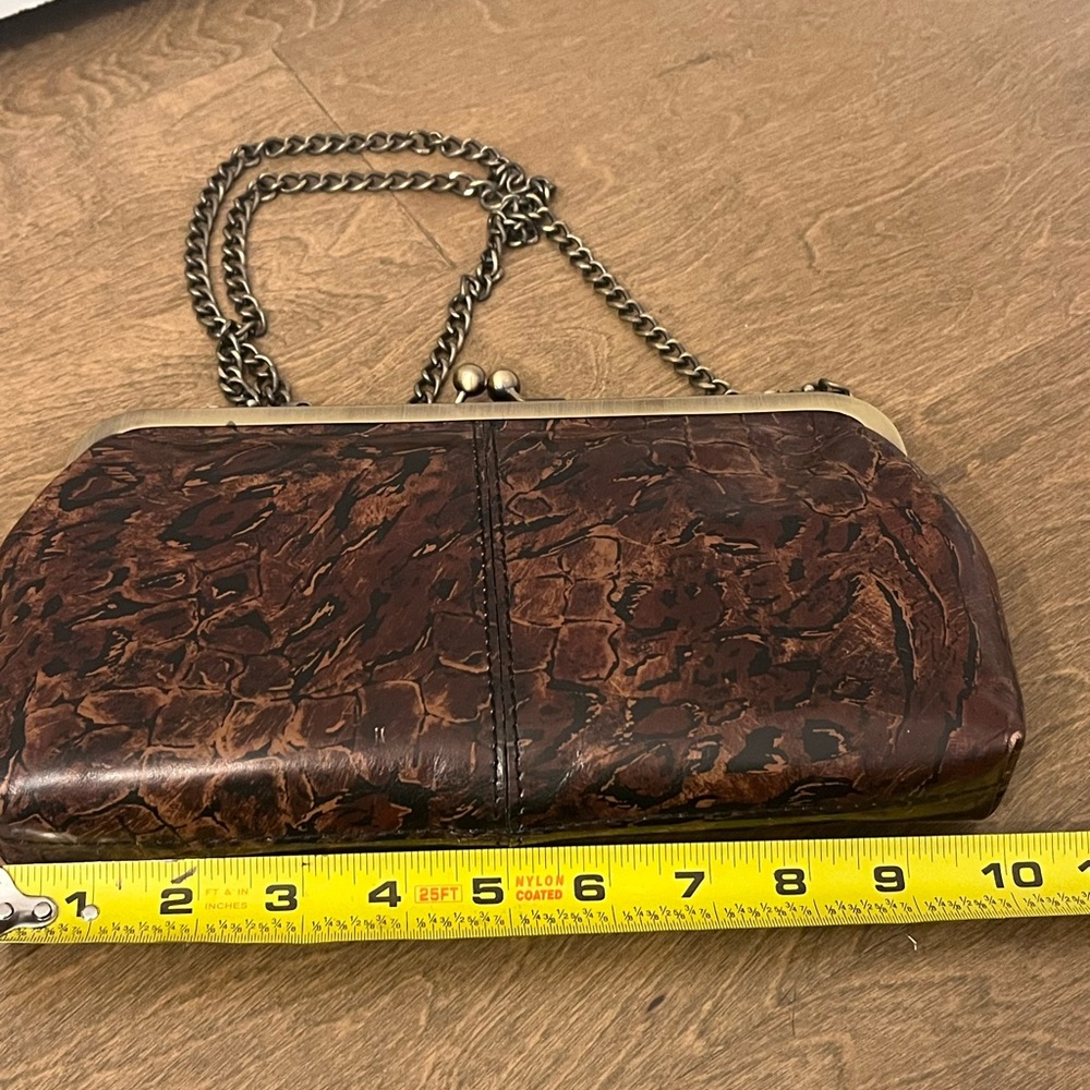 Patricia Nash Potenaz Brown Animal Print Frame Clutch - Picture 7 of 9